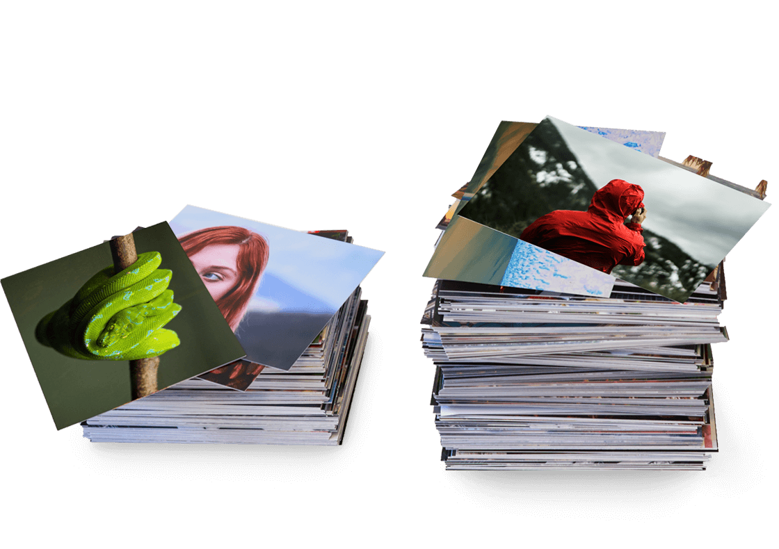Fotoabzüge Stapel