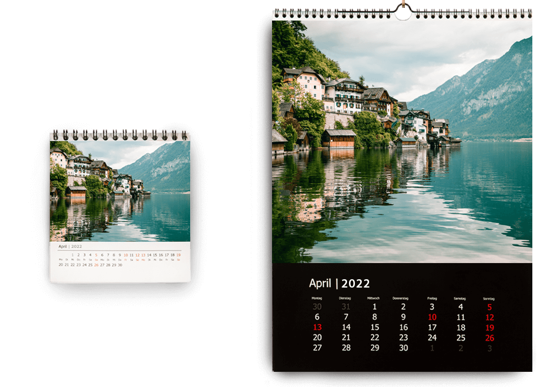Wandkalender, Tischkalender, Panorma