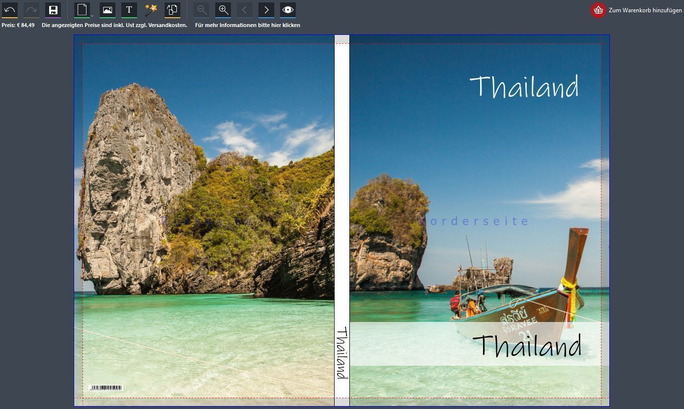 Umschlag gestalten mit dem fotobook Designer Umschlag gestalten mit dem fotobook Designer